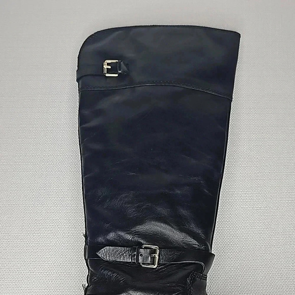 Enzo Angiolini Black Leather Riding Boots Size 8.5 - Picture 6 of 17